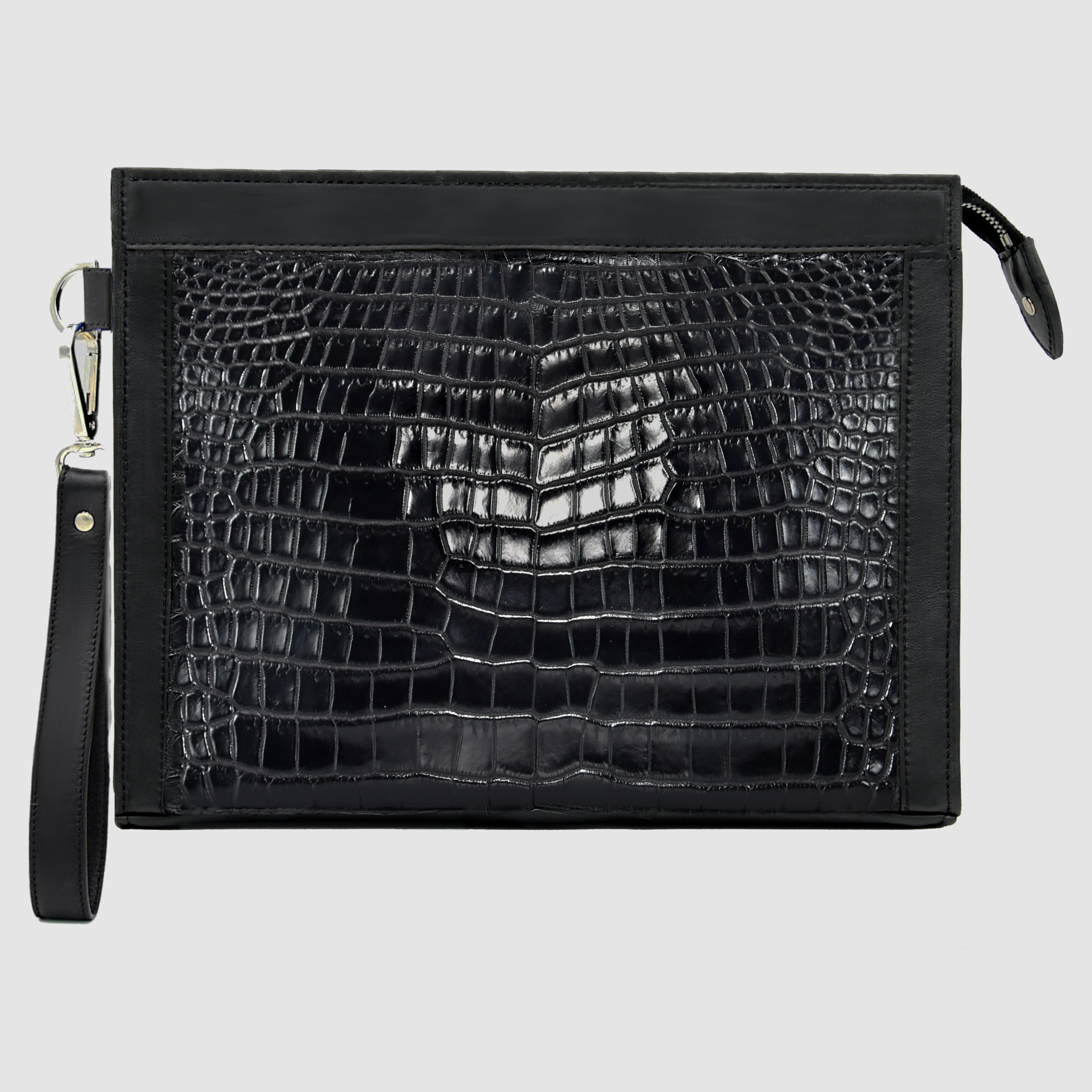 Borsa vera pelle di Coccodrillo "Conquistatore"- Pochette - Personalizzabile