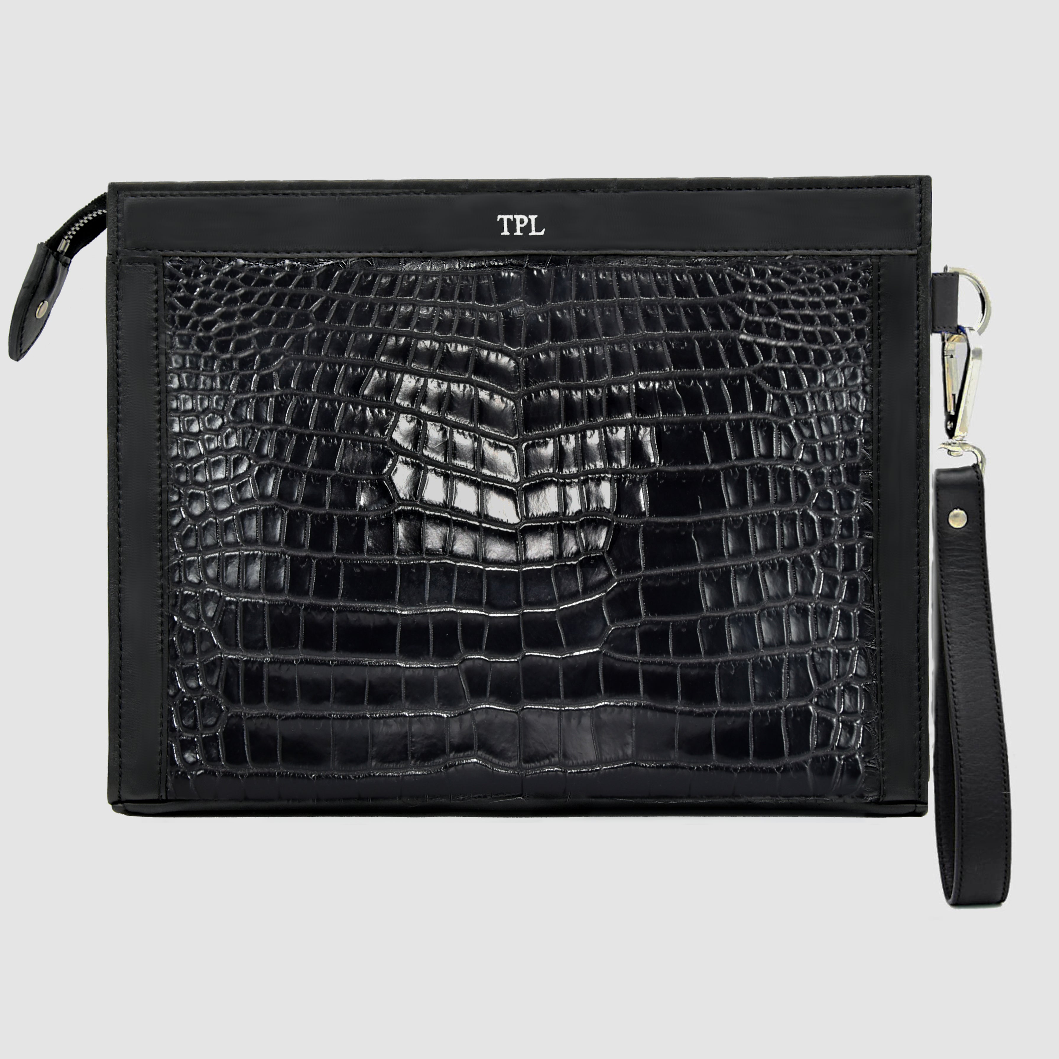 Borsa vera pelle di Coccodrillo "Conquistatore"- Pochette - Personalizzabile