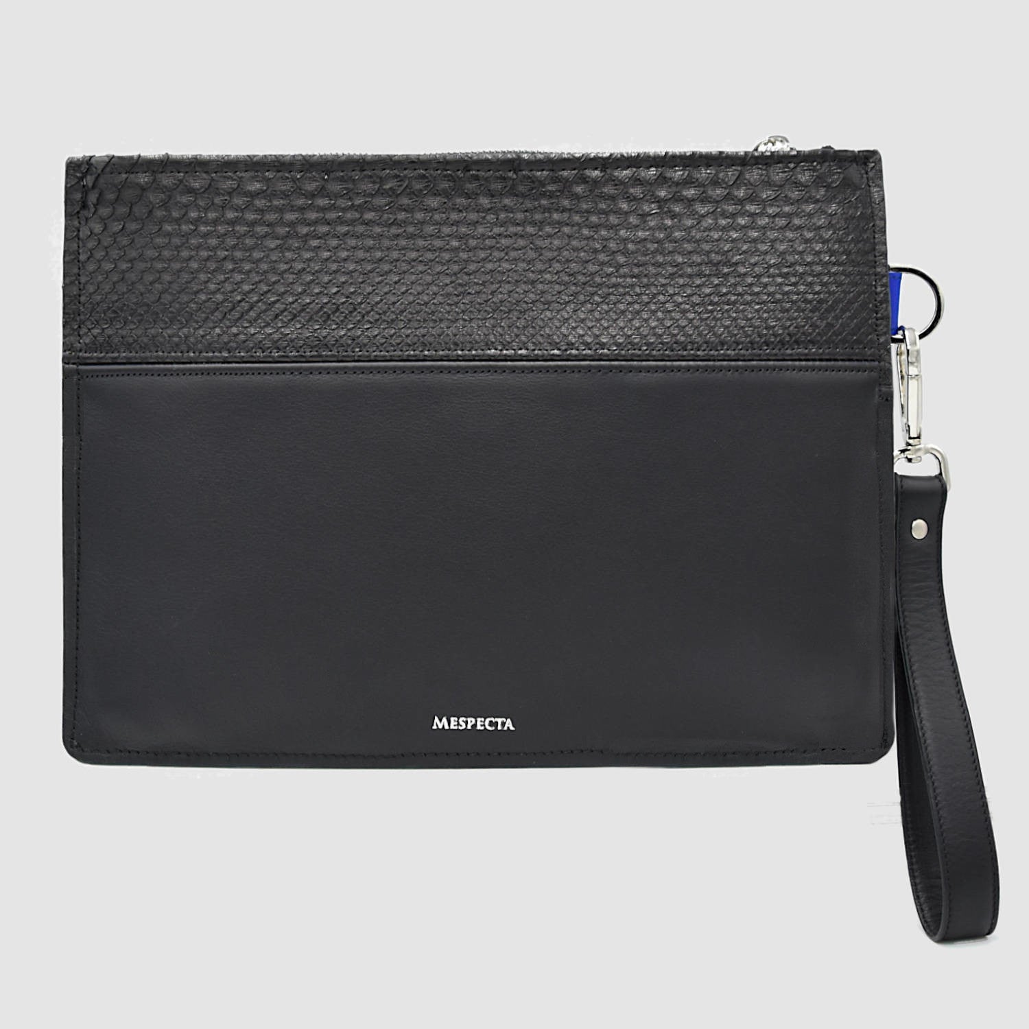 Pochette Borsa a mano Uomo in vero Pitone Personalizzabile Nero - MESPECTA Italia