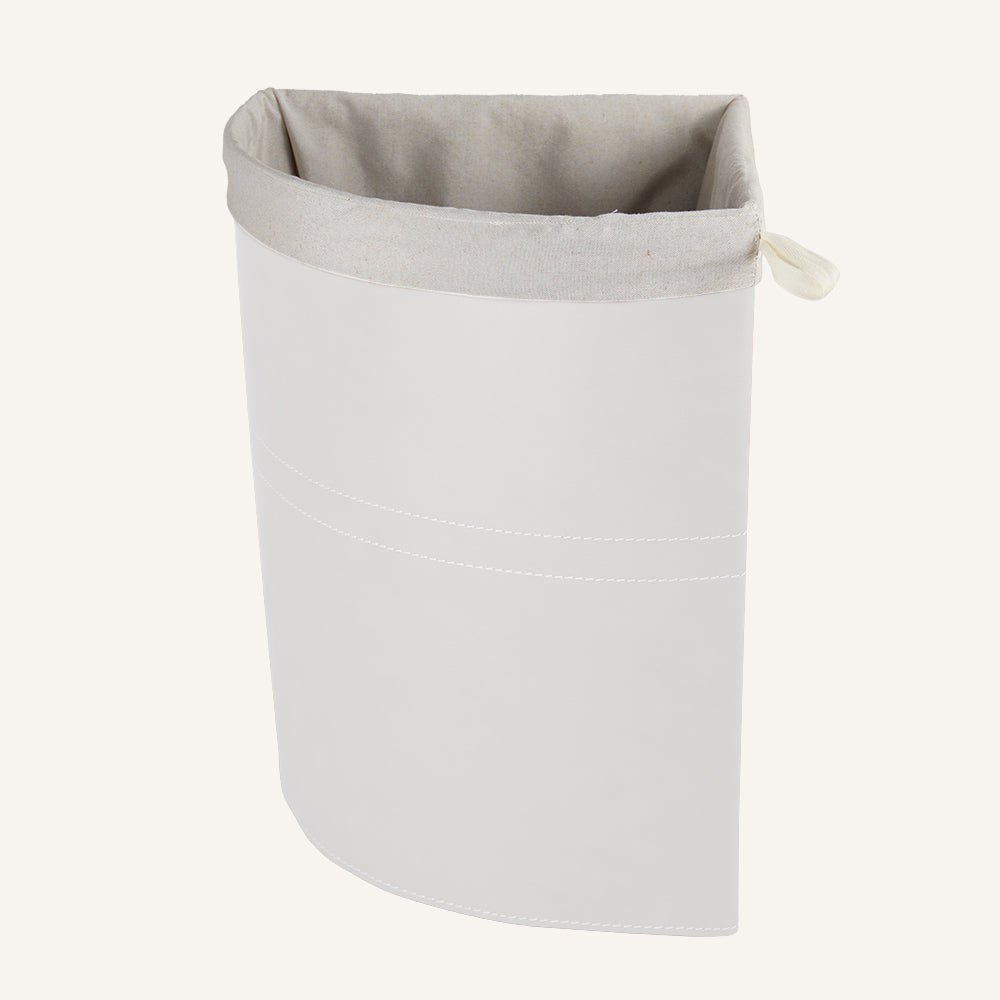 Portabiancheria angolare aperto LUNARIA - Bianco, Deluxe