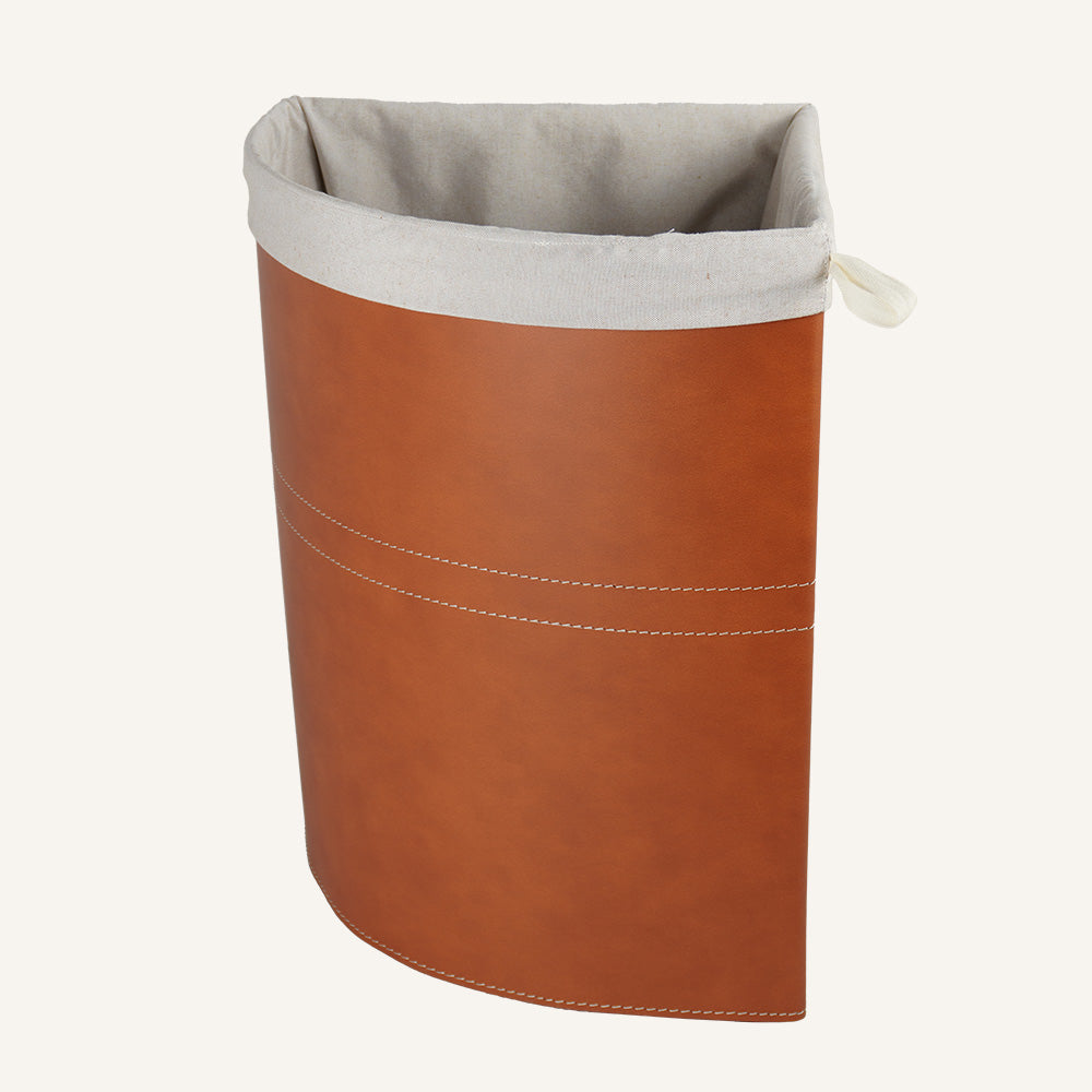Portabiancheria angolare aperto LUNARIA - Marrone, Deluxe