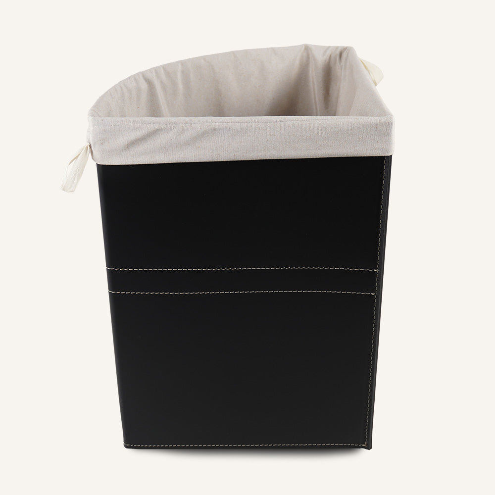 Portabiancheria angolare aperto LUNARIA - Nero, Deluxe