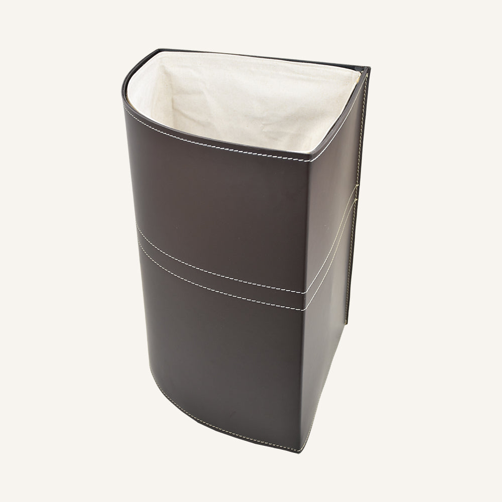 Portabiancheria angolare aperto LUNARIA - Marrone scuro, Standard