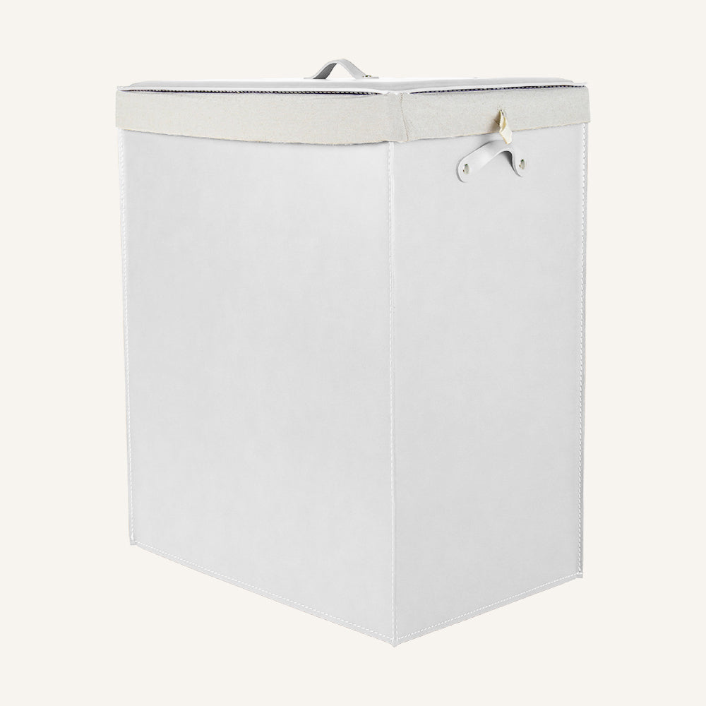 Portabiancheria dal design minimal PETER - Bianco, Deluxe