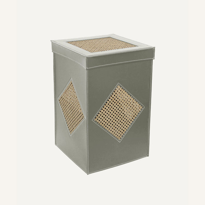 Portabiancheria con inserti vintage QUAVI - Tortora