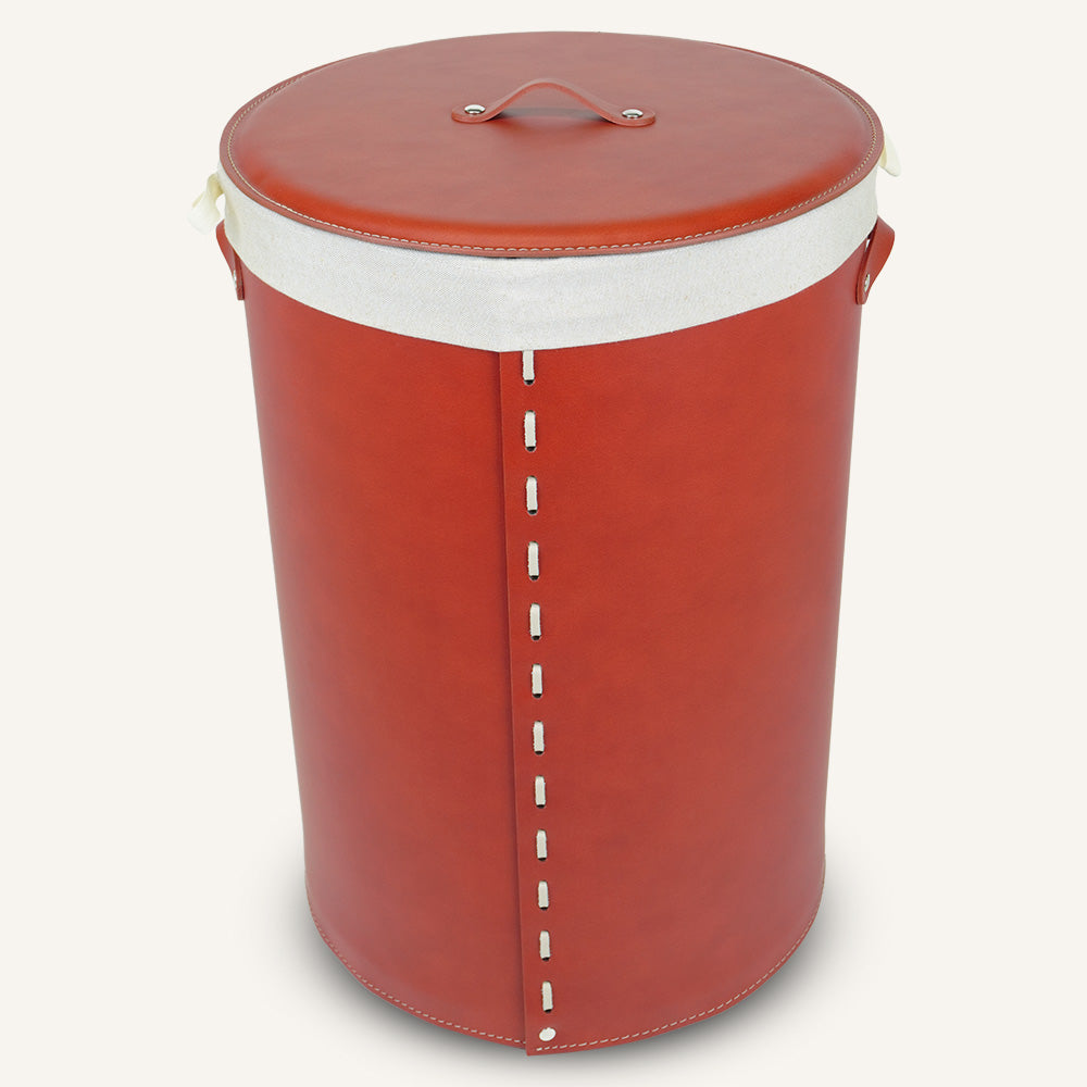 Portabiancheria cilindrico ROBY - Rosso, Deluxe