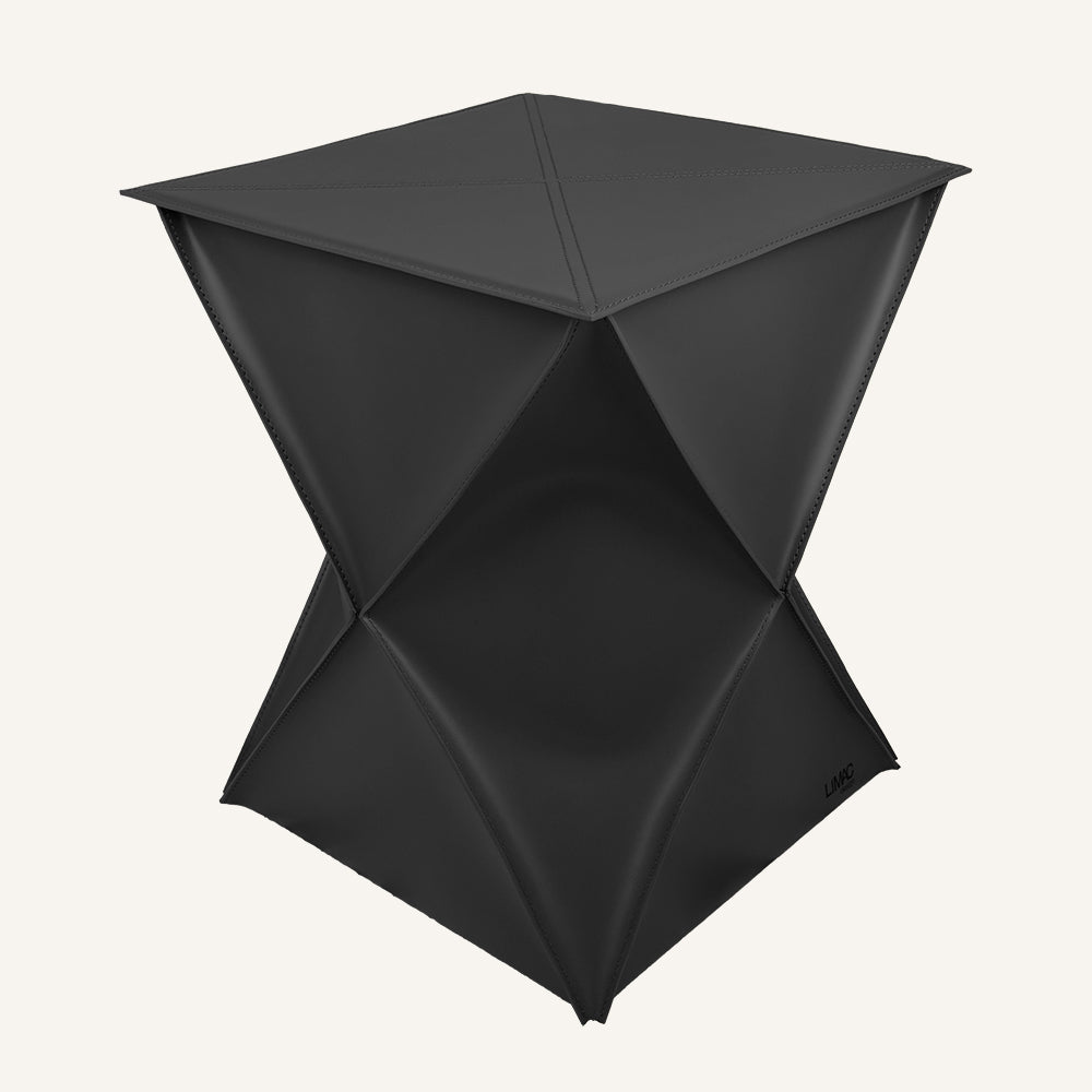 Portabiancheria di design in pelle prestigiosa CLEXI - Nero