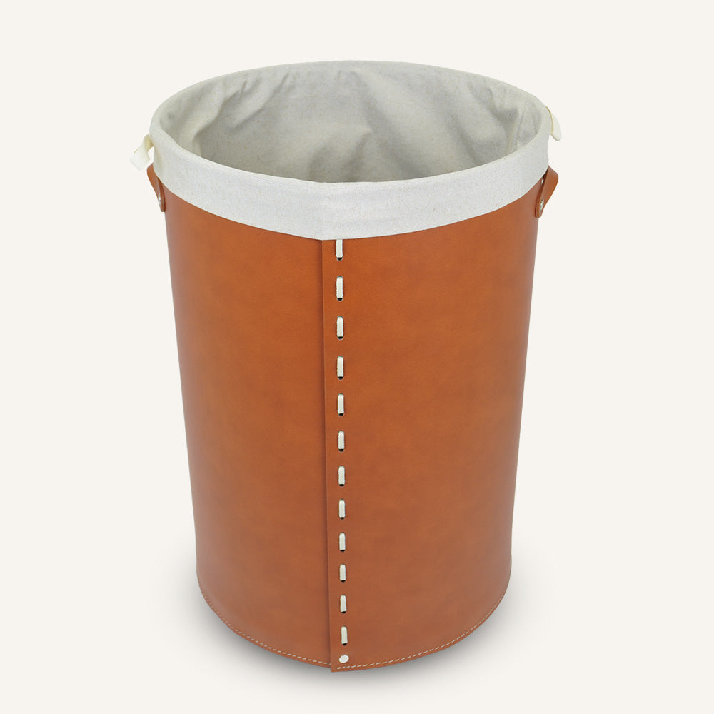 Portabiancheria rotondo di design CESTELLEA - Marrone, Deluxe