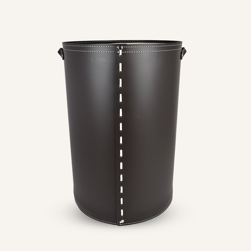 Portabiancheria rotondo di design CESTELLEA - Marrone scuro, Standard