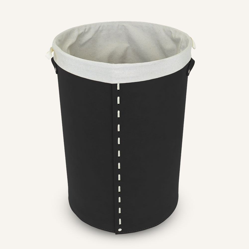 Portabiancheria rotondo di design CESTELLEA - Nero, Deluxe