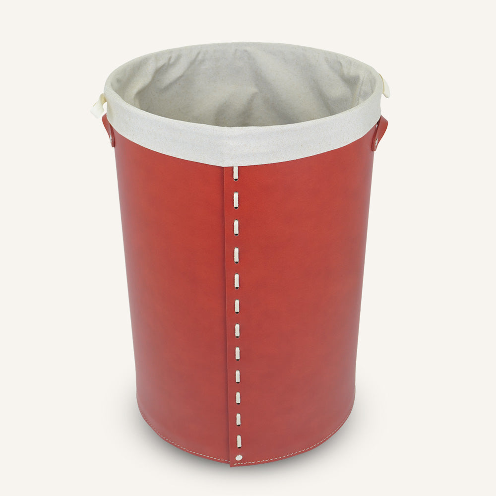 Portabiancheria rotondo di design CESTELLEA - Rosso, Deluxe