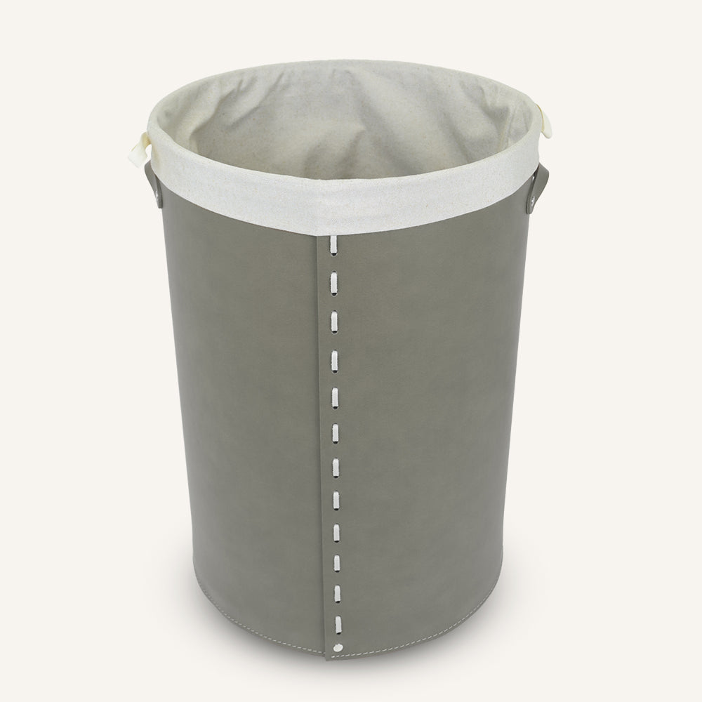 Portabiancheria rotondo di design CESTELLEA - Tortora, Deluxe
