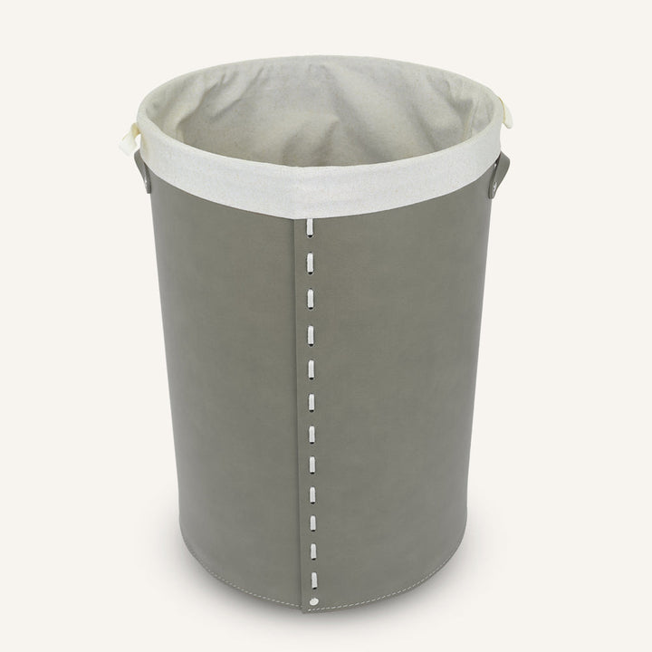 Portabiancheria rotondo di design CESTELLEA - Tortora, Deluxe