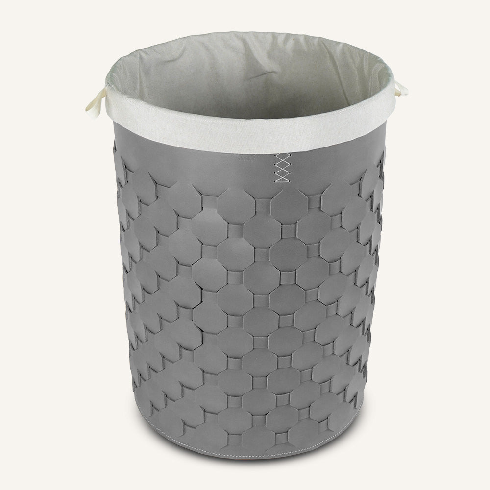 Portabiancheria salvaspazio intrecciato DIANA - Grigio, Deluxe