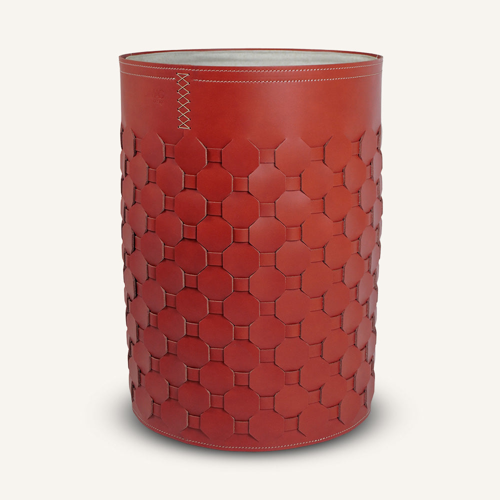 Portabiancheria salvaspazio intrecciato DIANA - Rosso, Standard