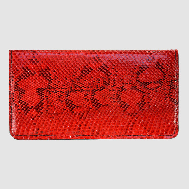 Portafoglio Rita  in vero Pitone Rosso Personalizzabile - MESPECTA Italia