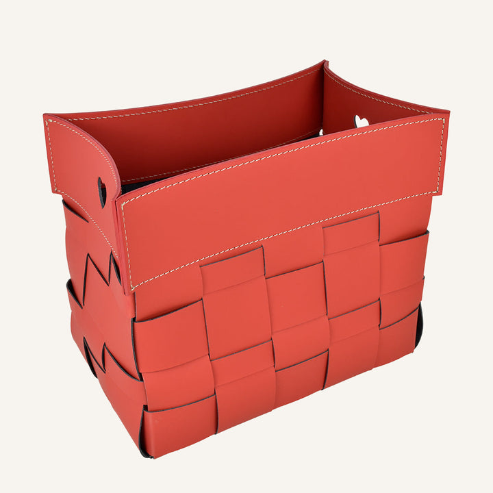 Portariviste a intreccio in cuoio LORY - Rosso