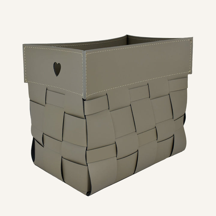 Portariviste a intreccio in cuoio LORY - Tortora