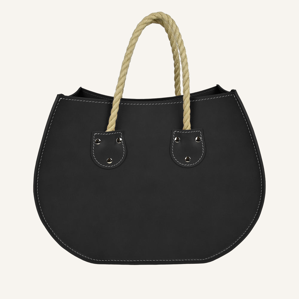 Portariviste con maniglie in corda LIRA - Nero