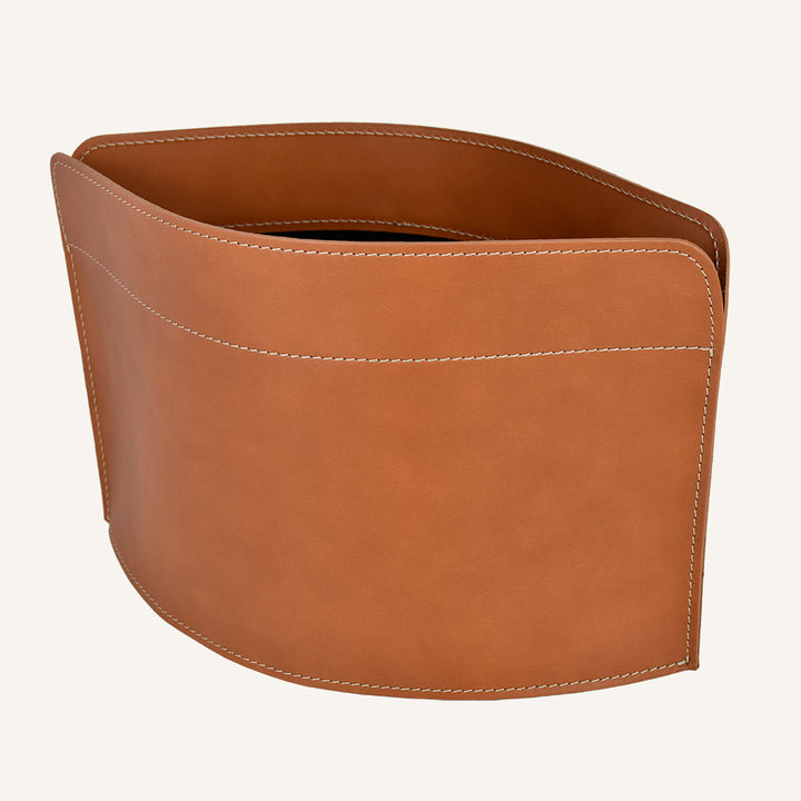 Portariviste da terra di design in cuoio GIUSY - Marrone