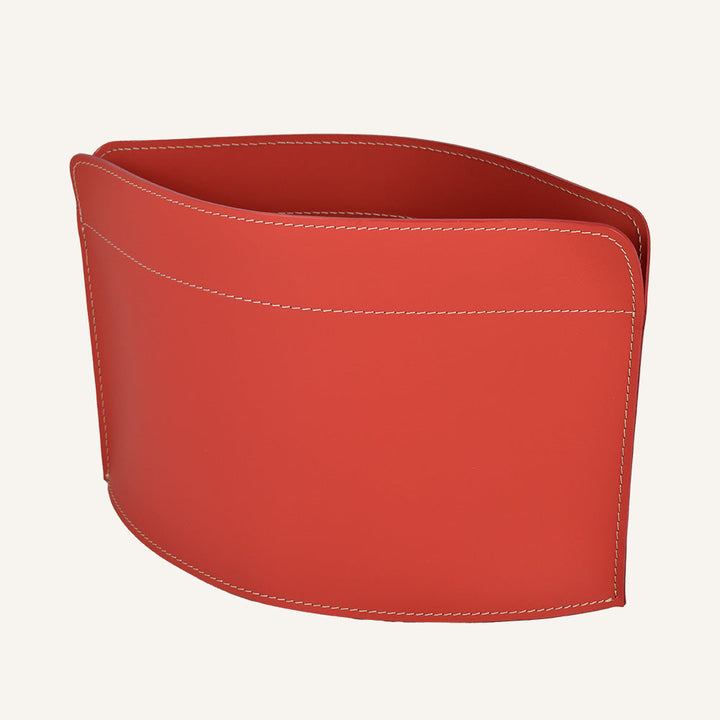 Portariviste da terra di design in cuoio GIUSY - Rosso