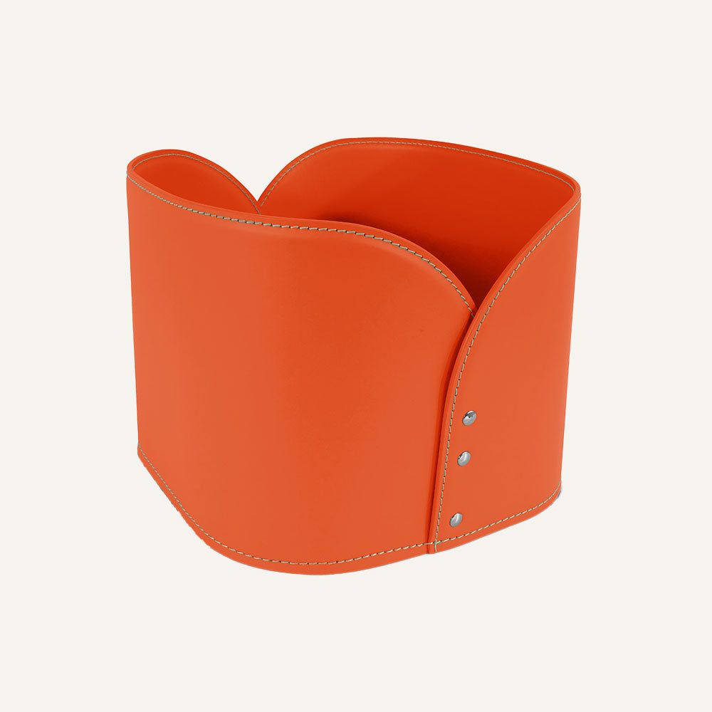 Portariviste di design in pelle DIURNUS - Rosso Arancio