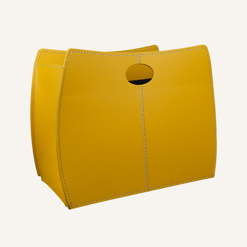 Portariviste minimal in cuoio VANDA - Giallo