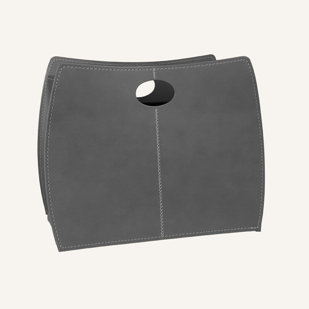 Portariviste minimal in cuoio VANDA - Grigio
