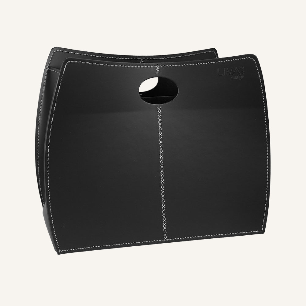 Portariviste minimal in cuoio VANDA - Nero