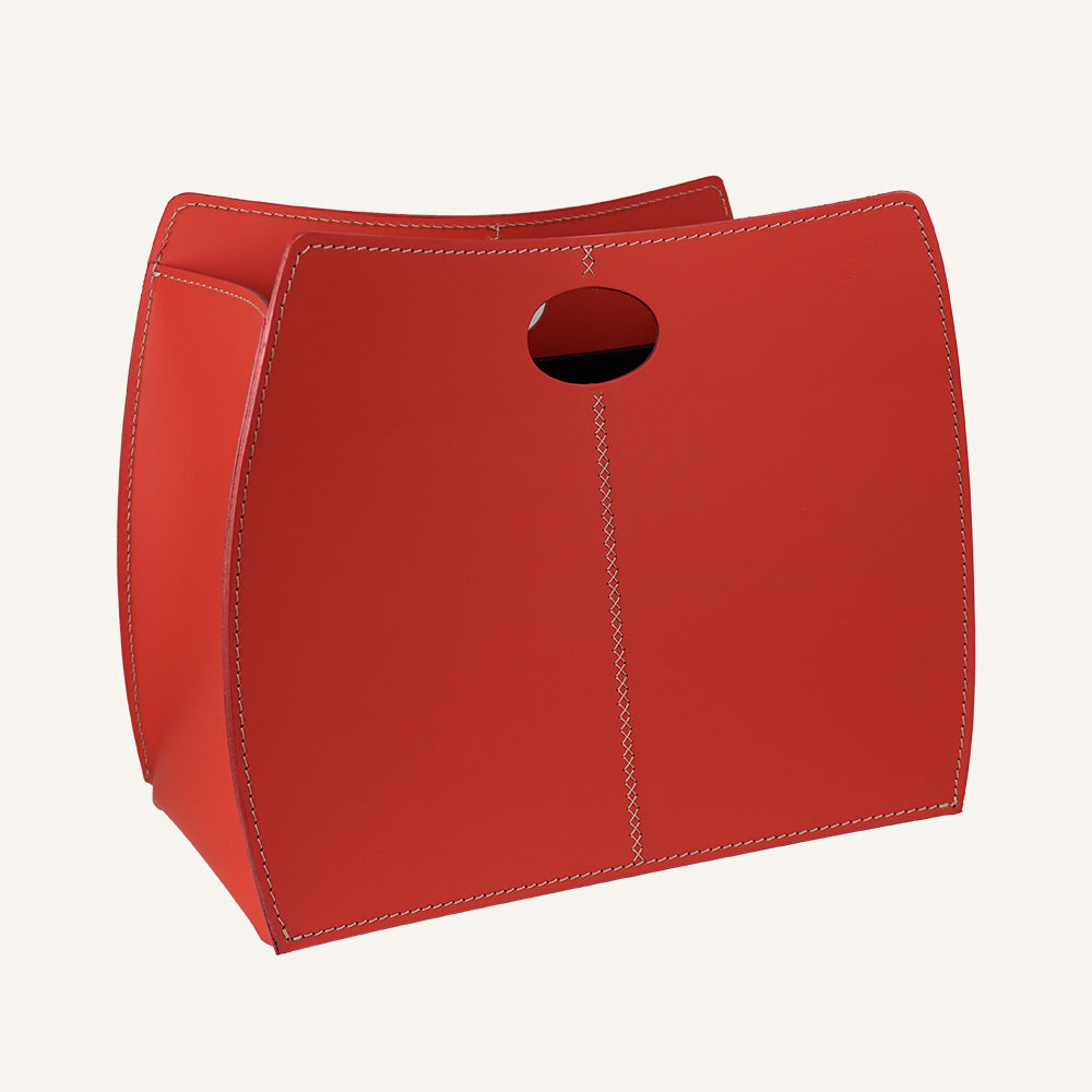 Portariviste minimal in cuoio VANDA - Rosso