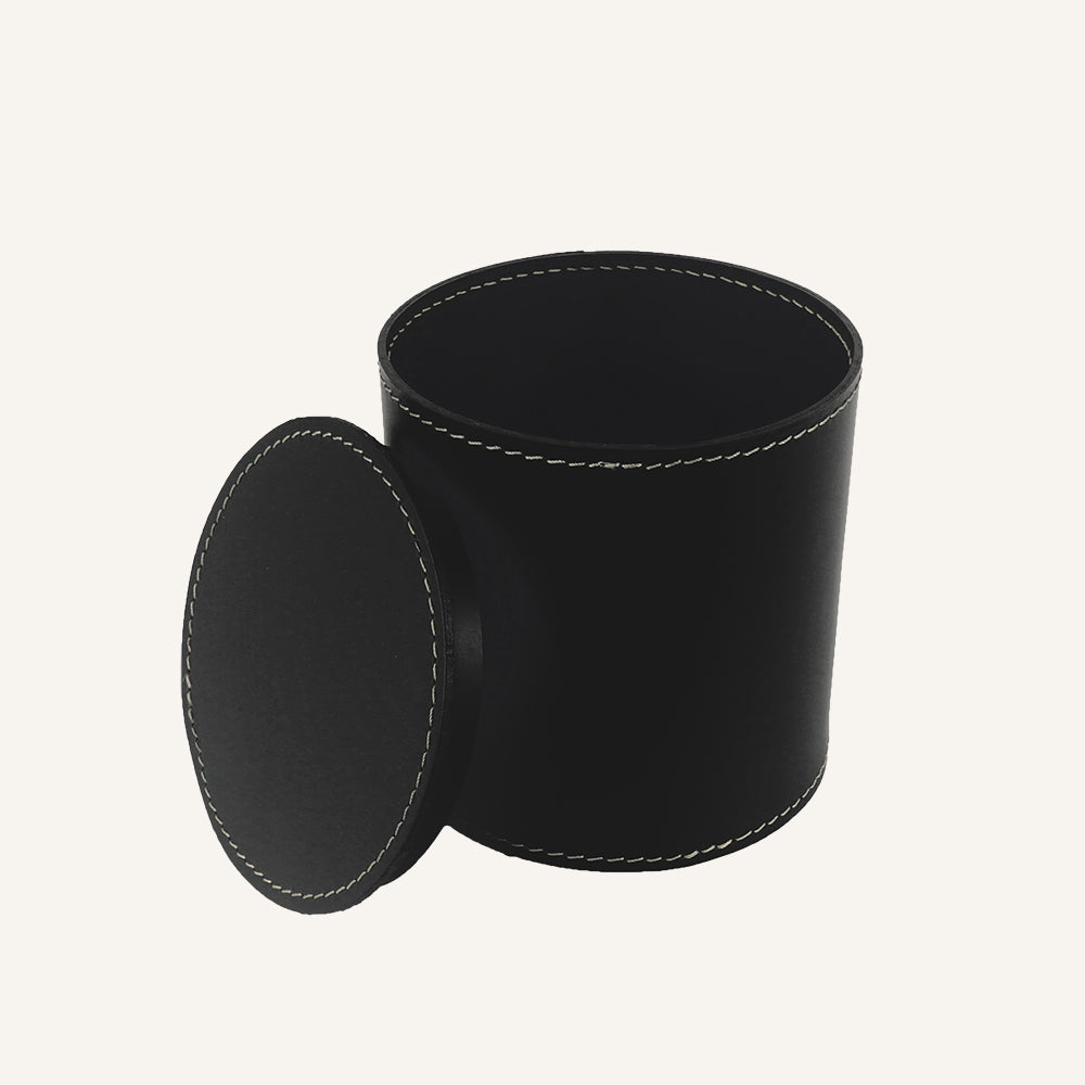 Portarotolo di design in cuoio ARCHA - Nero