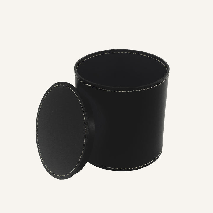 Portarotolo di design in cuoio ARCHA - Nero