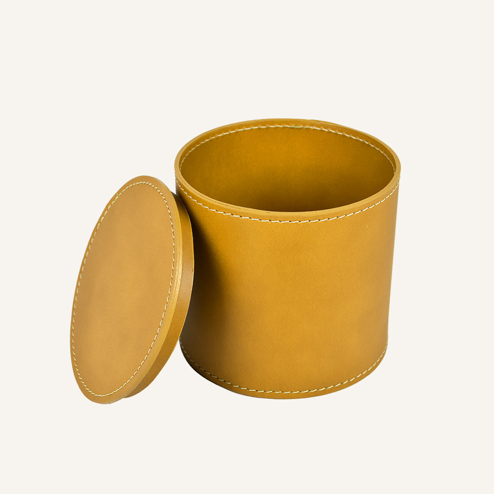 Portarotolo di design in cuoio ARCHA - Giallo