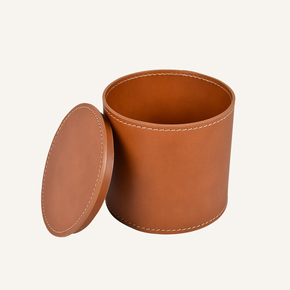Portarotolo di design in cuoio ARCHA - Marrone