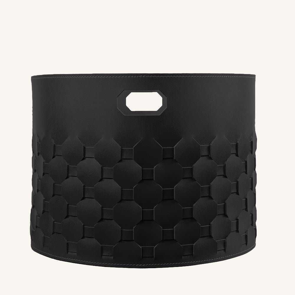 Contenitore portaoggetti di design in cuoio EZAGO