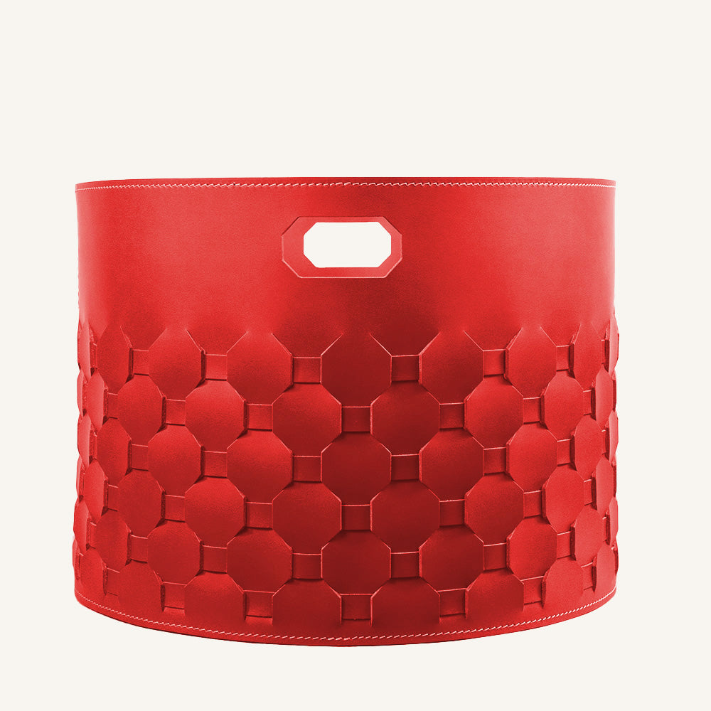 Contenitore portaoggetti di design in cuoio EZAGO