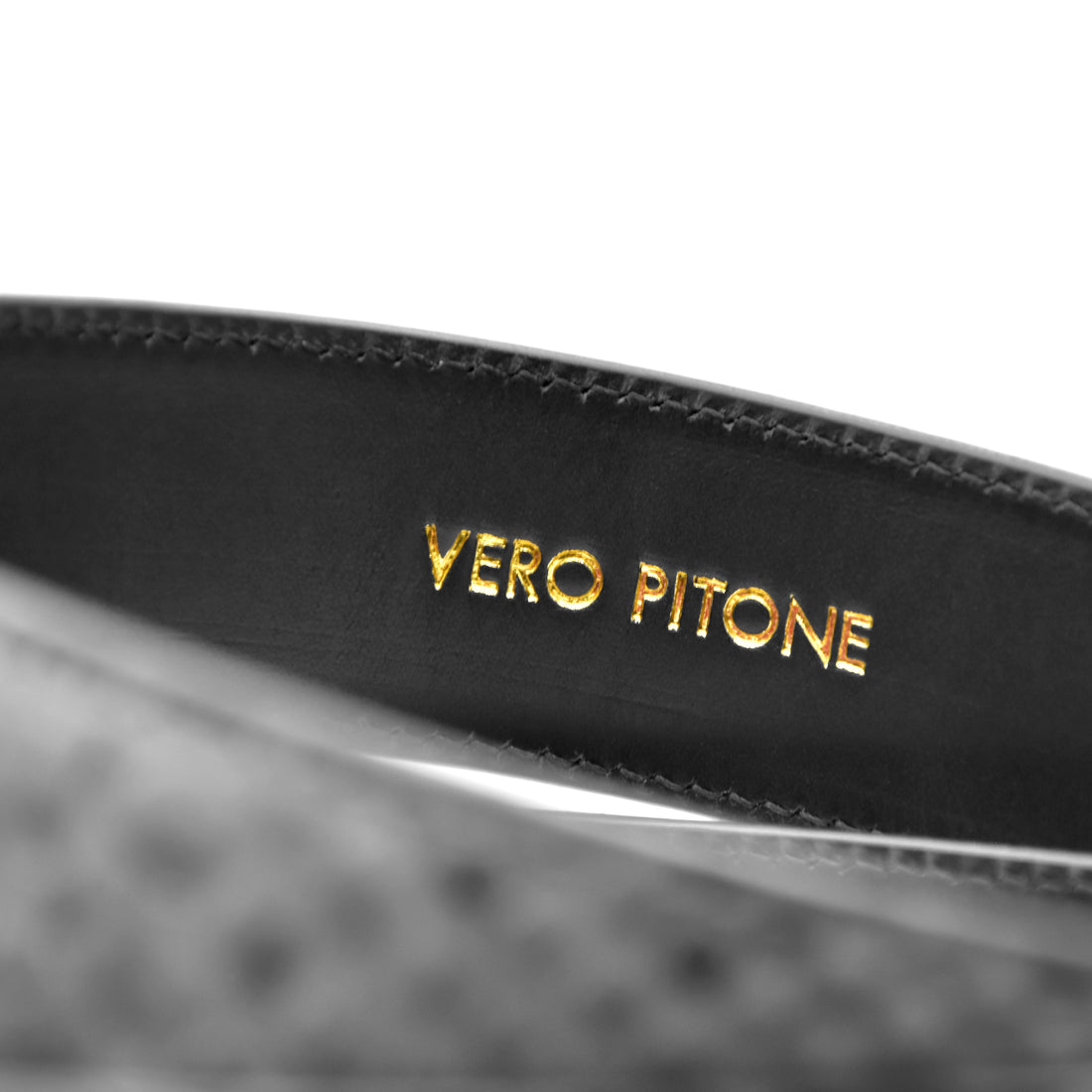 Cintura Donna in vera pelle di Pitone Verde Personalizzabile