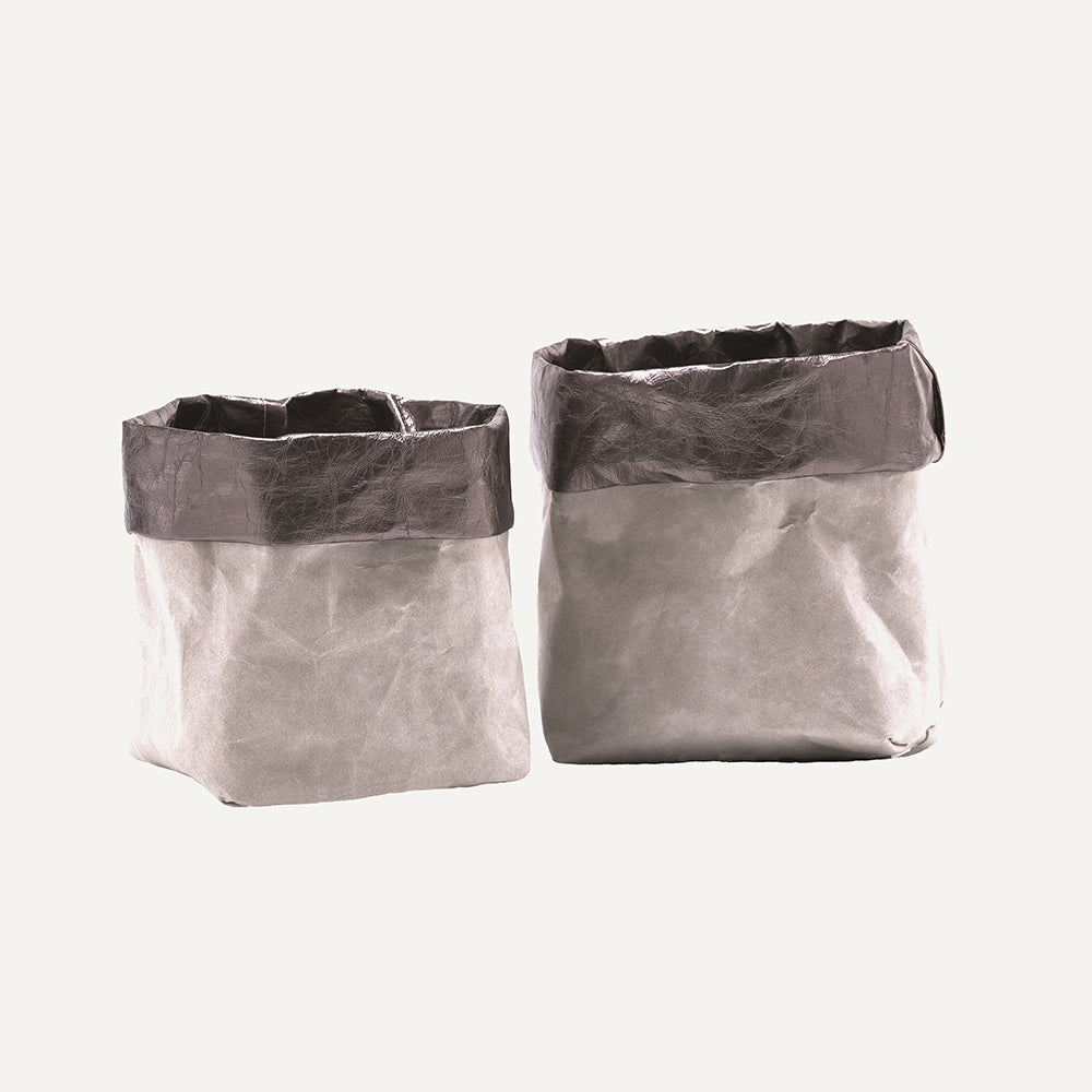 Set contenitori di design in fibra di cellulosa CLEO - Grigio