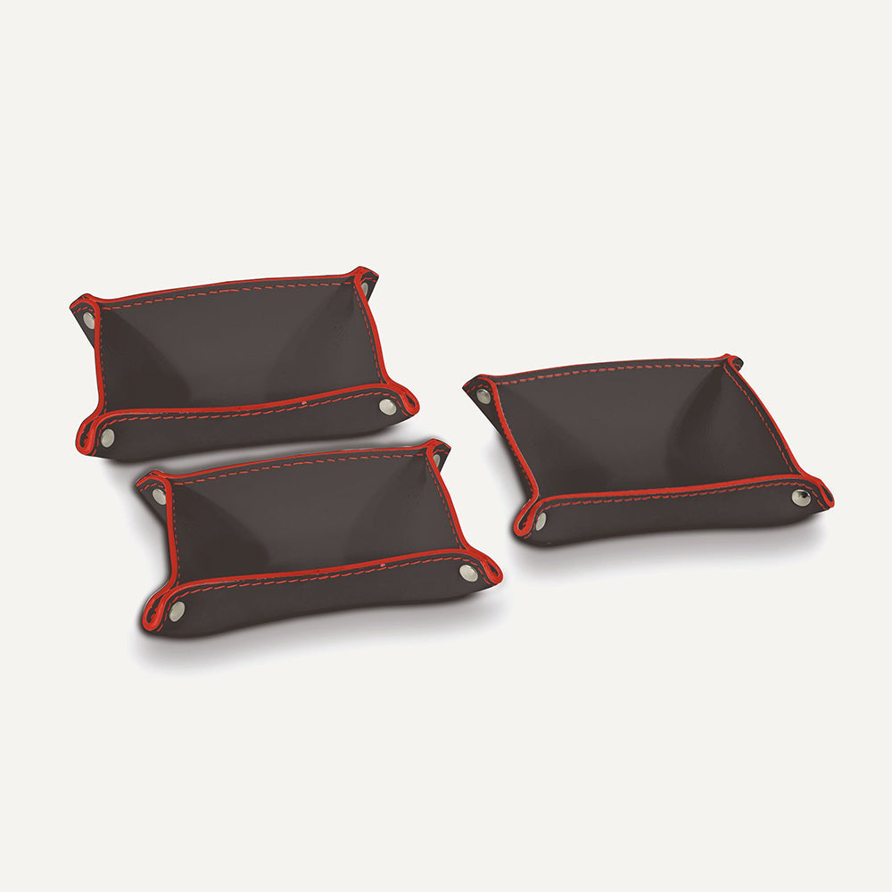 Set contenitori in cuoio FEDERICA