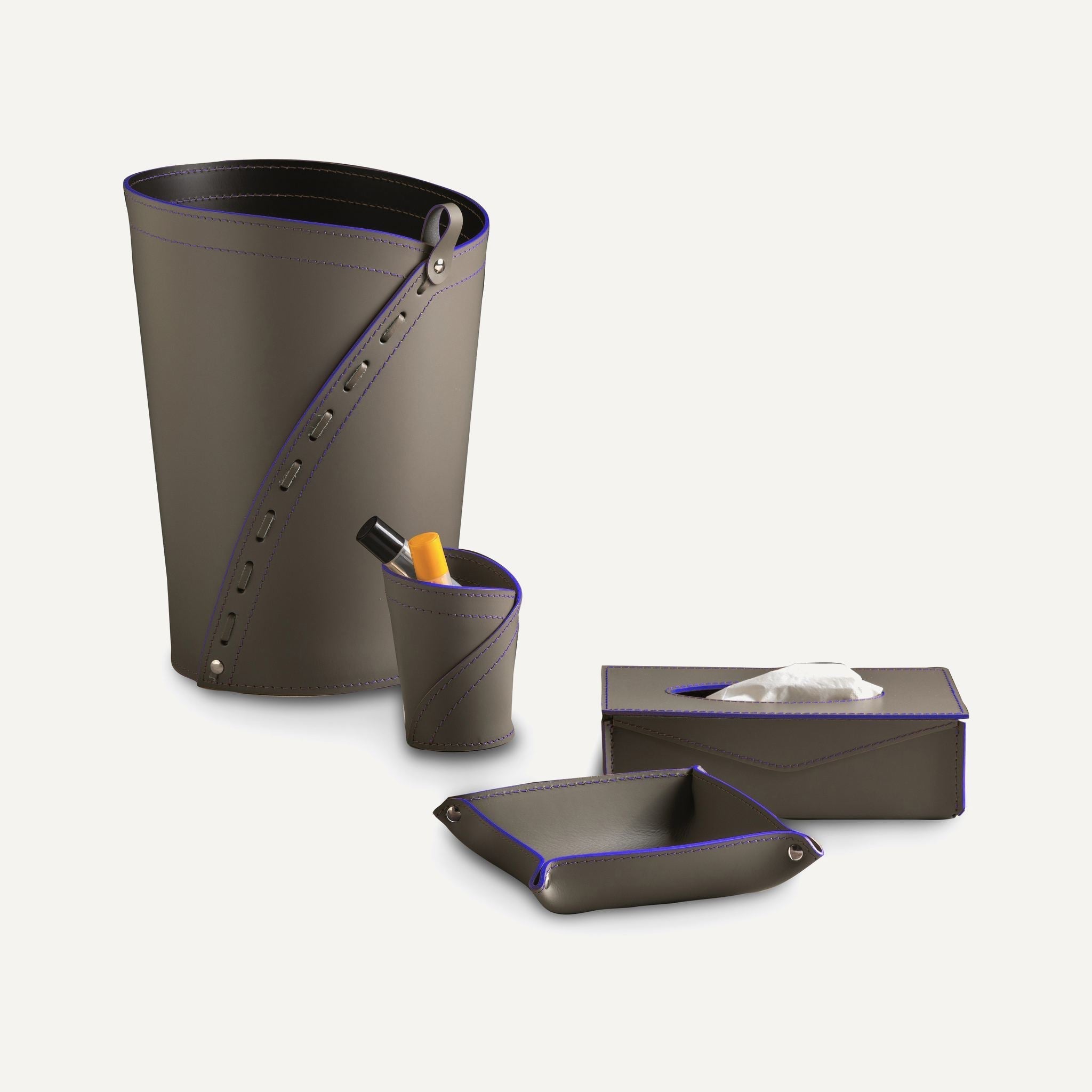 Set per ufficio o studio in cuoio LEONARDO