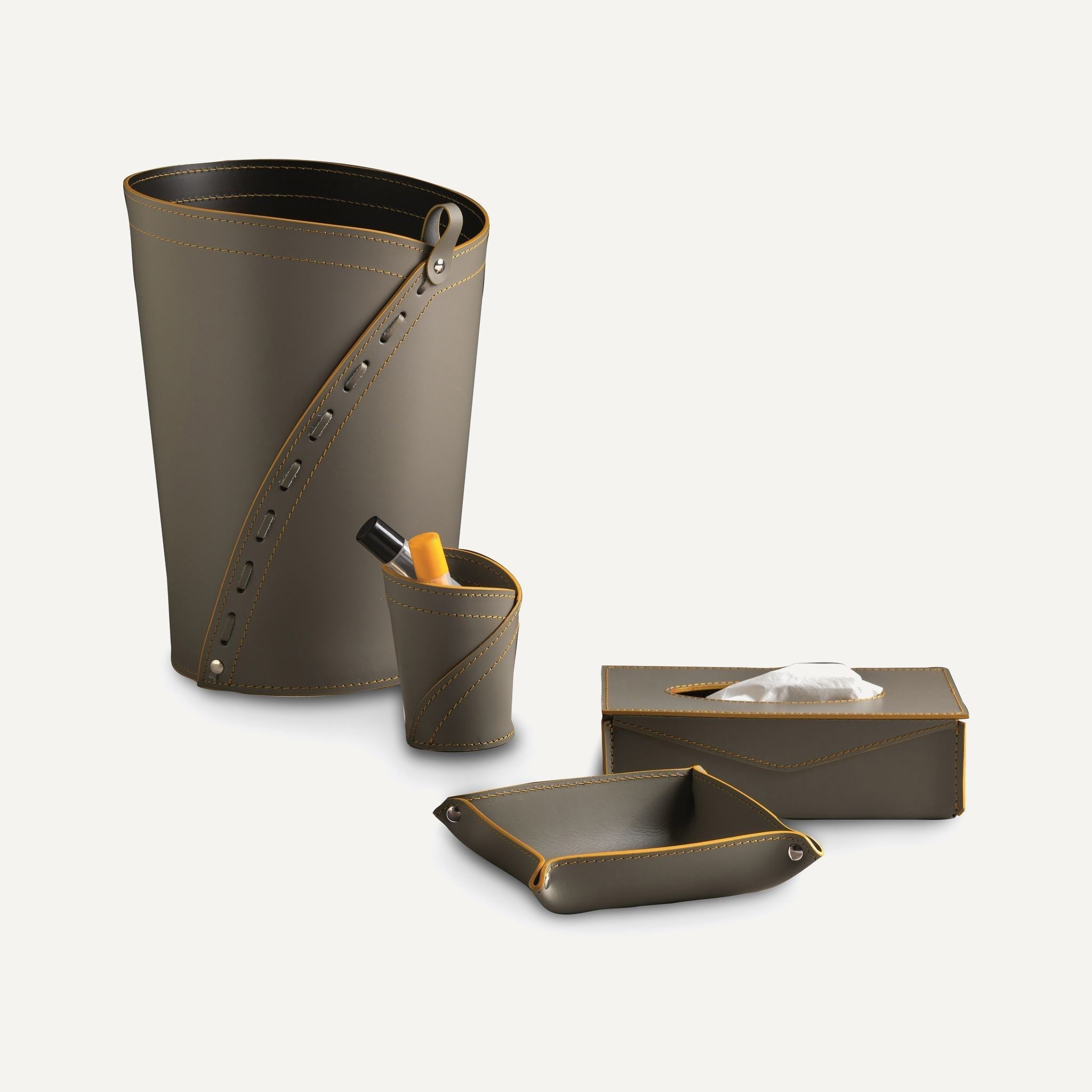Set per ufficio o studio in cuoio LEONARDO