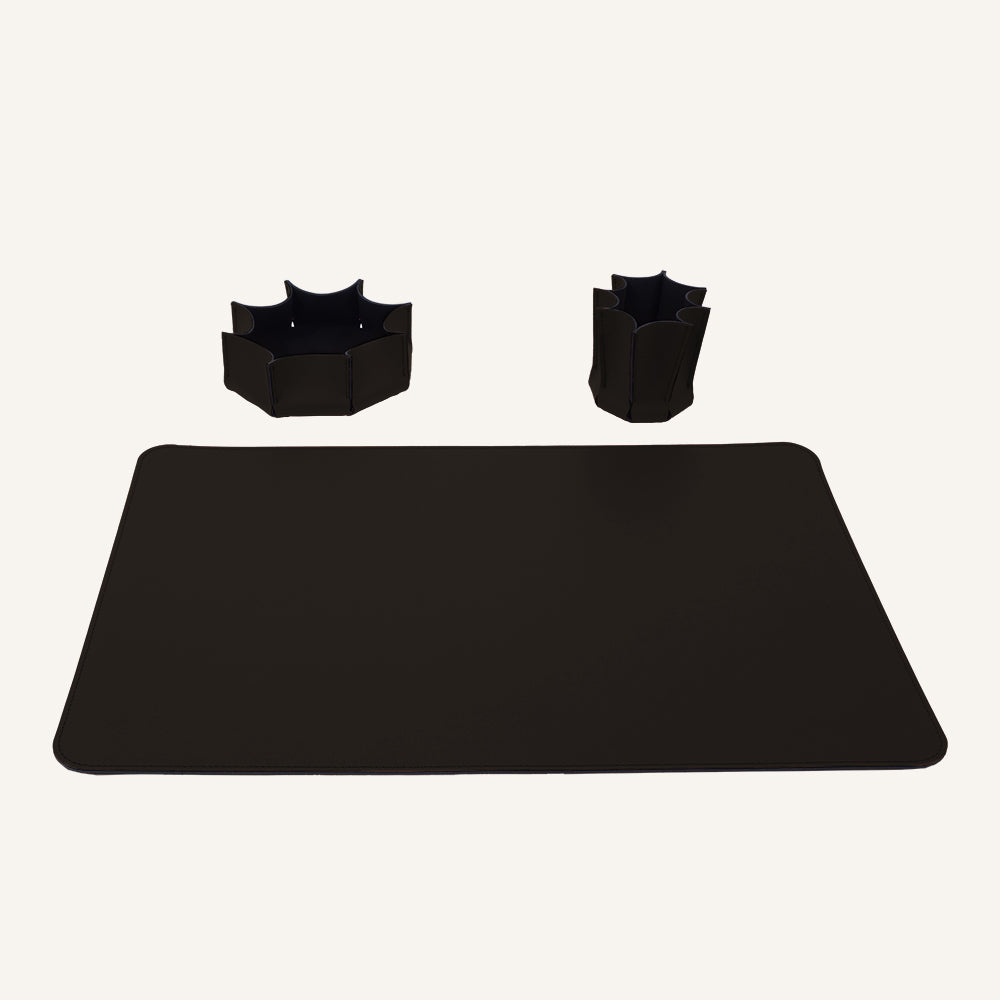 Set scrivania design moderno LEILUX - Marrone scuro