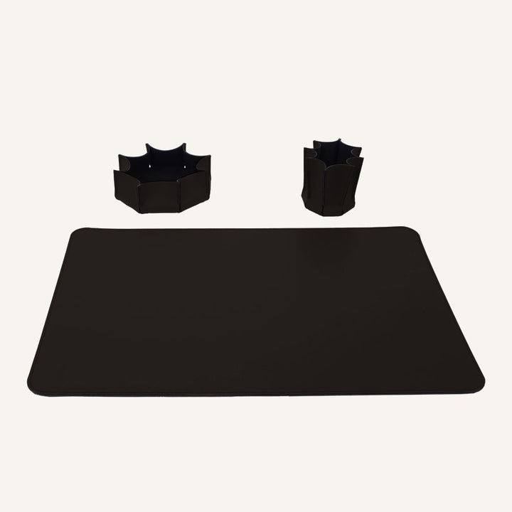 Set scrivania design moderno LEILUX - Marrone scuro