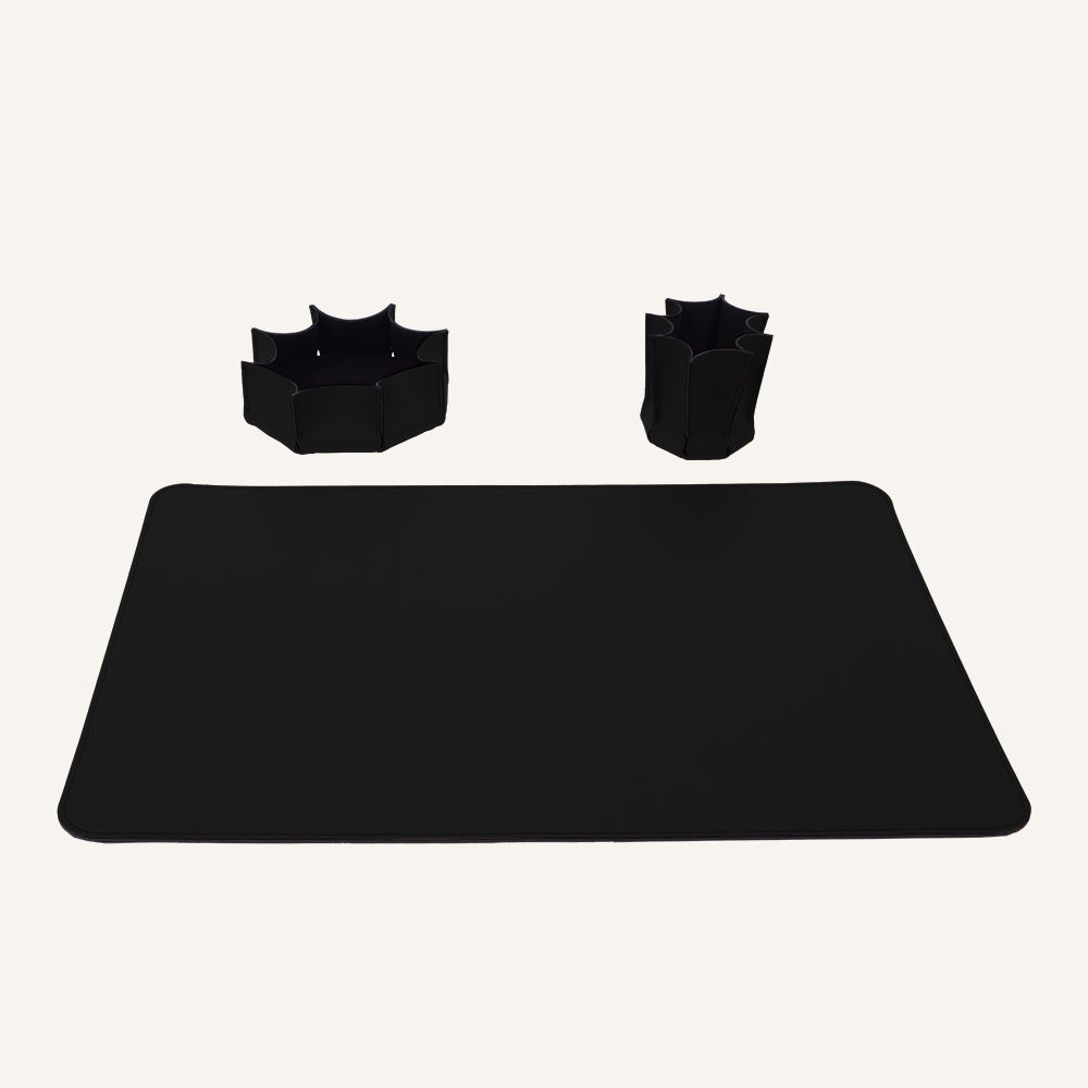 Set scrivania design moderno LEILUX - Nero