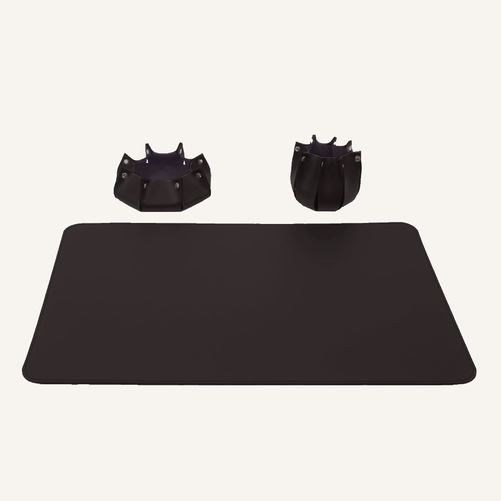 Set scrivania di design in pelle RITLUX - Nero