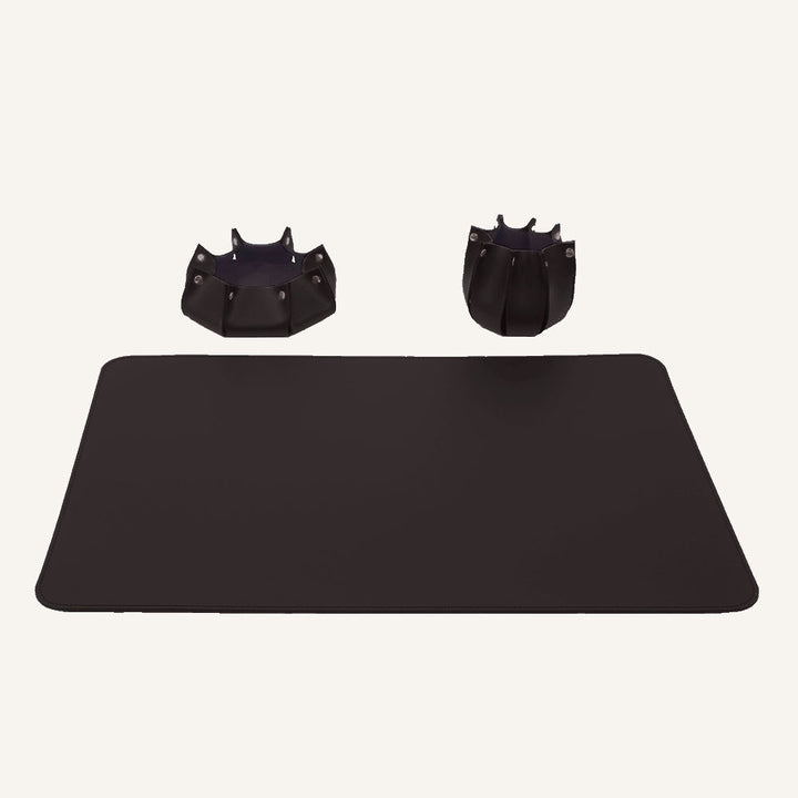 Set scrivania di design in pelle RITLUX - Nero