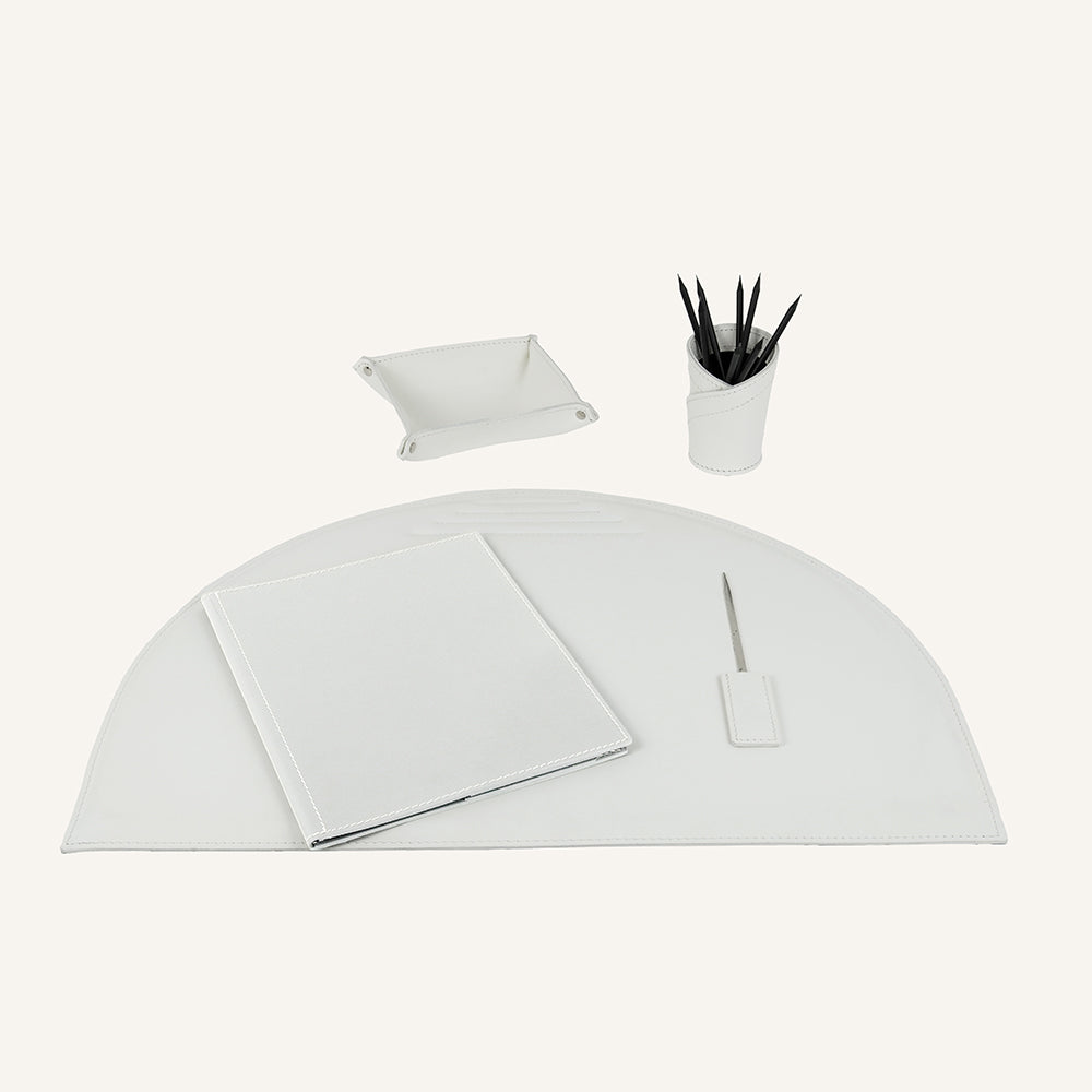 Set originale da scrivania MEDEA 5pz. - Bianco