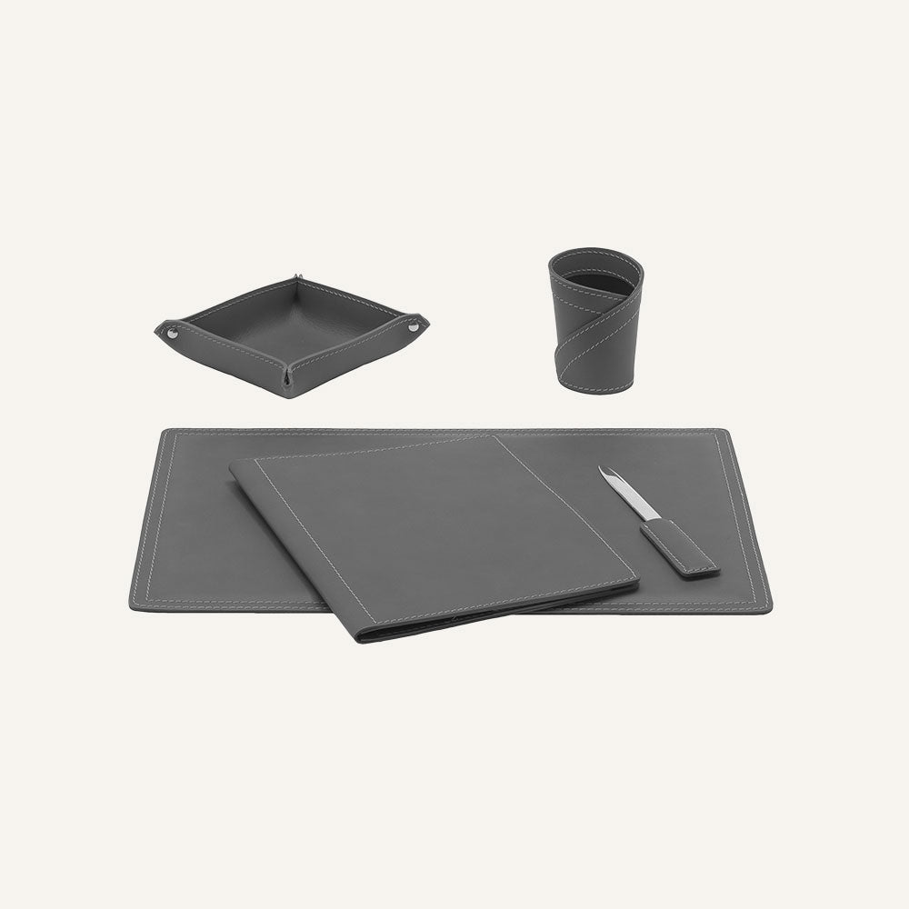 Set di accessori scrivania ASCANIO 5pz. - Grigio
