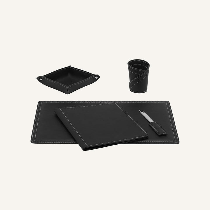 Set di accessori scrivania ASCANIO 5pz. - Nero