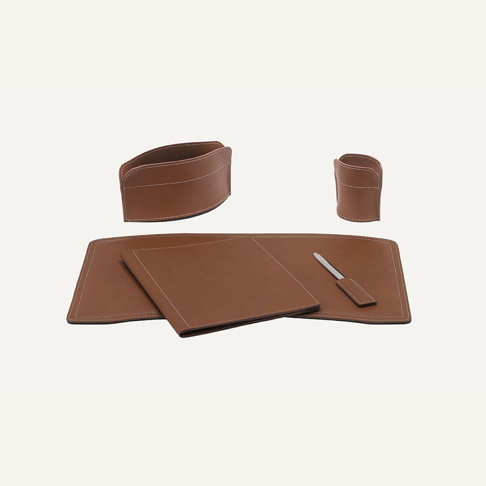 Set completo da scrivania BRANDO 5pz. - Marrone